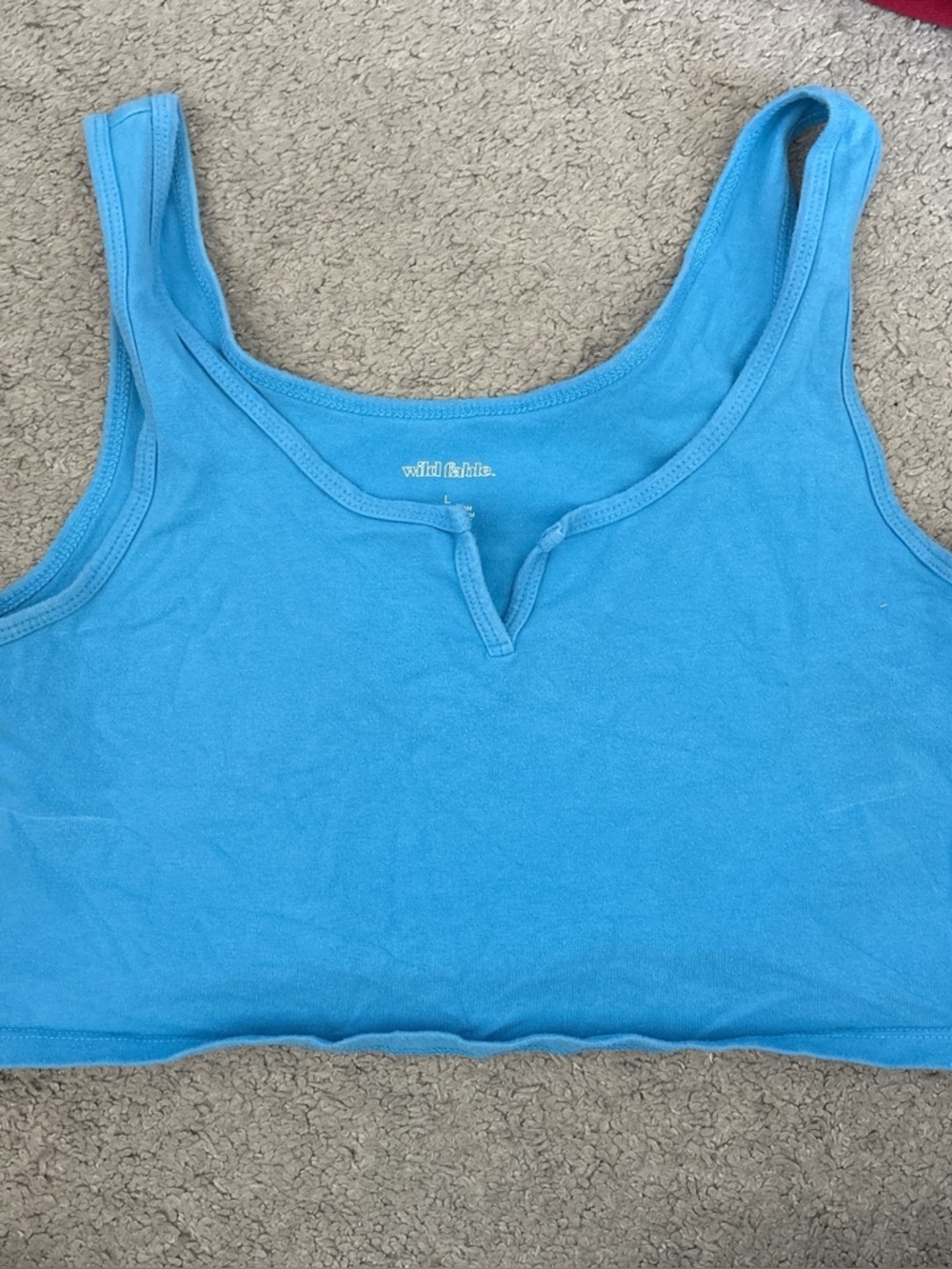 wild fable Bright Blue Scoop Neck Tank